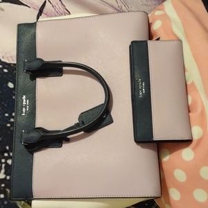 Kate Spade satchel and wallet set